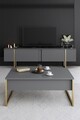 Set mobilier living, Bexley, Luxe, PAL, Antracit / Aur
