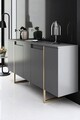Set mobilier living, Bexley, Luxe, PAL, Antracit / Aur