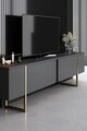 Set mobilier living, Bexley, Luxe, PAL, Antracit / Aur