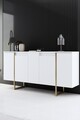 Set mobilier living, Bexley, Luxe, PAL, Alb/Auriu
