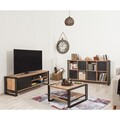 Set mobilier living, Sapphire, COSMO-TKM.12, PAL, Pin Atlantic / Negru