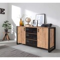 Set mobilier living, Sapphire, COSMO-TKM.1, PAL, Pin Atlantic / Negru