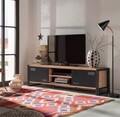 Set mobilier living, Sapphire, COSMO-TKM.1, PAL, Pin Atlantic / Negru