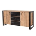 Set mobilier living, Sapphire, COSMO-TKM.1, PAL, Pin Atlantic / Negru