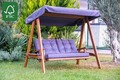 Balansoar de gradina 2 locuri, Swingo, Pera 2000, 203x116x180 cm, Cadru: 100% MOLID cu FSC®, Antracit