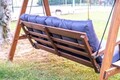 Balansoar de gradina 2 locuri, Swingo, Pera 2000, 203x116x180 cm, Cadru: 100% MOLID cu FSC®, Antracit