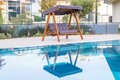 Balansoar de gradina 2 locuri, Swingo, Pera 2000, 203x116x180 cm, Cadru: 100% MOLID cu FSC®, Antracit