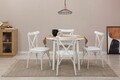 Set masă și scaune extensibile, Vella, Oliver, PAL, Alb