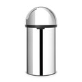 Cos de gunoi Push, Brabantia, Brilliant Steel, 60 L, 40x40x81 cm, otel, argintiu