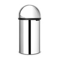 Cos de gunoi Push, Brabantia, Brilliant Steel, 60 L, 40x40x81 cm, otel, argintiu