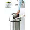 Cos de gunoi Push, Brabantia, Brilliant Steel, 60 L, 40x40x81 cm, otel, argintiu