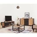 Set mobilier living, Sapphire, COSMO-TKM.13, PAL, Pin Atlantic / Negru