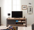 Set mobilier living, Sapphire, COSMO-TKM.13, PAL, Pin Atlantic / Negru