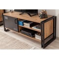 Set mobilier living, Sapphire, COSMO-TKM.13, PAL, Pin Atlantic / Negru