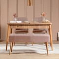 Set masa extensibila si scaune, Hanah Home, Vina 0900, Pin Atlantic / Piatră