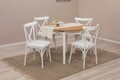 Set masă și scaune extensibile, Vella, Oliver, PAL, Stejar alb