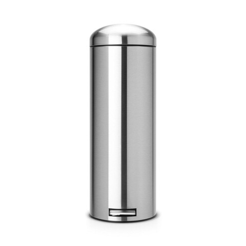 Cos de gunoi cu pedala, Brabantia, Retro Slim, 20 L, inox, argintiu