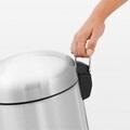 Cos de gunoi cu pedala, Brabantia, Retro Slim, 20 L, inox, argintiu