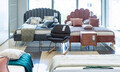 Pat matrimonial tapitat, cu tablie Calabria Velvet, Signal, 160x200 cm, catifea, gri