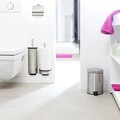 Suport hartie igienica, Brabantia, ReNew Matt, 13.2x1.7x12.3 cm, otel, argintiu
