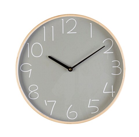 Ceas de perete Lorens, Bizzotto, D40.8 cm, MDF/sticla, gri