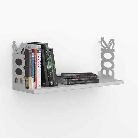 Raft pentru perete Books, Decormet, 72x20x20 cm, alb