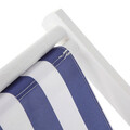 Sezlong Riges, Homla, 120x56x2.8/6 cm, lemn, alb/albastru