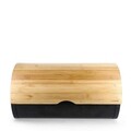 Cutie pentru paine Rakel, Homla, 38x25x21 cm, metal/lemn, negru/bej