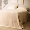 Cuvertura de pat Rote, Homla, 200x220 cm, poliester, bej