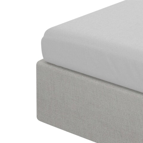 Cearceaf de pat cu elastic Lauko, Homla, 180x200 cm, bumbac, gri