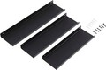 Set 3 rafturi de perete Industrial, Songmics, 40x11x2.5 cm, otel, negru