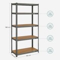 Raft modular pentru depozitare Songmics, 90x40x180 cm, 875 kg, MDF/otel, gri/maro
