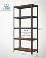 Raft modular pentru depozitare Songmics, 90x40x180 cm, 875 kg, MDF/otel, gri/maro