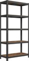 Raft modular pentru depozitare Songmics, 90x40x180 cm, 875 kg, MDF/otel, gri/maro