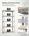 Set 2 rafturi pentru depozitare Songmics, 90x40x180 cm, 875 kg, MDF/otel, argintiu