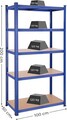 Raft modular pentru depozitare Songmics, 100x50x200  cm, 600 kg, MDF/otel, albastru