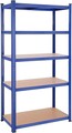 Raft modular pentru depozitare Songmics, 100x50x200  cm, 600 kg, MDF/otel, albastru