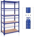 Raft modular pentru depozitare Songmics, 100x50x200  cm, 600 kg, MDF/otel, albastru