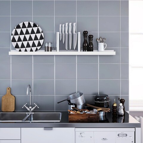 Raft de perete, Songmics, 115x10x5 cm, MDF, alb