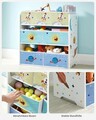 Organizator jucarii / mobilier camera copilului, Songmics, cu 7 cutii detasabile, 62.5x29.5x60 cm, multicolor