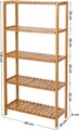 Raft de depozitare multifunctional Songmics, 60x26x130 cm, bambus, maro
