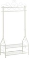 Suport pentru haine Songmics, 92x41x173 cm, max 45 kg, fier, alb
