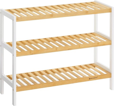Raft de depozitare multifunctional Songmics, 70x26x55 cm, bambus, natural
