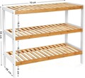 Raft de depozitare multifunctional Songmics, 70x26x55 cm, bambus, natural
