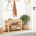 Raft de depozitare multifunctional Songmics, 70.1x28.7x45.3 cm, bambus, natural