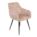 Scaun Satori, Homla, 62x58x79 cm, poliester/metal/MDF, bej