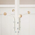Cuier cu 12 agatatori Songmics, 44x44x182 cm, metal cu invelis rezistent la rugina, crem deschis