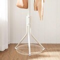 Cuier cu 12 agatatori Songmics, 44x44x182 cm, metal cu invelis rezistent la rugina, crem deschis