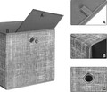 Set 6 cutii pentru depozitare, Songmics, 30x30x30 cm, material netesut/carton, gri