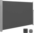Paravan lateral pentru gradina sau terasa / copertina solara laterala, Songmics, sistem de fixare inclus, 160x300 cm, gri